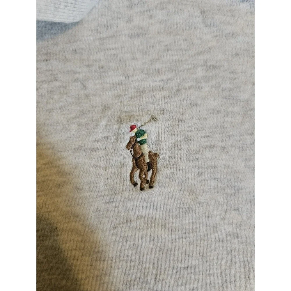 Polo Ralph Lauren Flesh Pony Grey Long Sleeve Polo Shirt Men's Size XS Classic